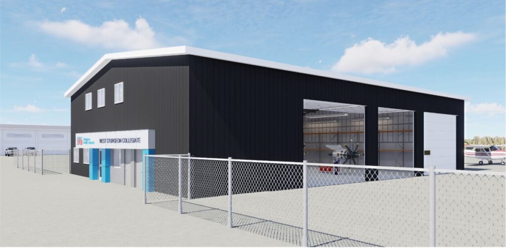 exterior rendering of sturgeon collegiate building